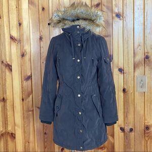 1 Madison Expedition Hooded Brown Coat Size Small